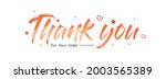 "thank you" hand drawn... | Shutterstock .eps vector #2003565389