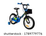 children's Bicycle with extra wheels isolated on a white background