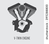 Motorcycle Engine V Twin Vector ...