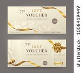 set of stylish gift voucher... | Shutterstock .eps vector #1008419449