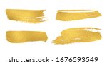 set of vector sparkle golden... | Shutterstock .eps vector #1676593549
