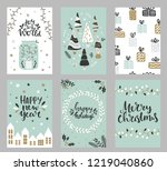 collection of christmas... | Shutterstock .eps vector #1219040860