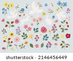 flower  dove bird  bunny... | Shutterstock .eps vector #2146456449