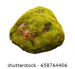 Large Stone Covered With Green...