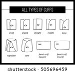 all types of shirt cuffs.... | Shutterstock .eps vector #505696459