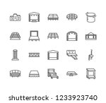 podiums  stages flat line icons ... | Shutterstock .eps vector #1233923740