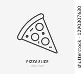 pizza flat line icon. vector... | Shutterstock .eps vector #1290307630