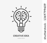 creative idea flat line icon.... | Shutterstock .eps vector #1369799609