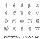 people flat line icons set.... | Shutterstock .eps vector #1482362603
