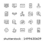 software development flat line... | Shutterstock .eps vector #1499630609