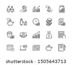 retirement plan flat line icons ... | Shutterstock .eps vector #1505643713