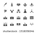 skin care flat glyph icons set. ... | Shutterstock .eps vector #1518358346
