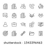 resume flat line icons set. hr... | Shutterstock .eps vector #1543396463