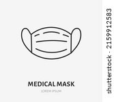 medical mask doodle line icon.... | Shutterstock .eps vector #2159912583