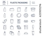 plastic packaging  disposable... | Shutterstock .eps vector #623505296