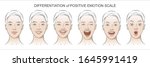 set of women's emotions ... | Shutterstock .eps vector #1645991419