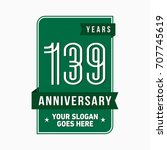 139 years anniversary design... | Shutterstock .eps vector #707745619