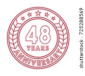 48 years anniversary logo... | Shutterstock .eps vector #725288569