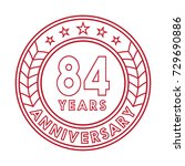 84 years anniversary logo... | Shutterstock .eps vector #729690886