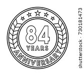 84 years anniversary logo... | Shutterstock .eps vector #730181473