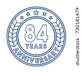 84 years anniversary logo... | Shutterstock .eps vector #730181479