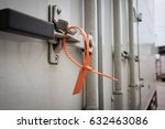 Container door truck lock with protective lead seal