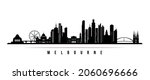 melbourne skyline horizontal... | Shutterstock .eps vector #2060696666