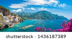 Landscape with atrani town at...