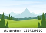vector flat summer mountains... | Shutterstock .eps vector #1939239910