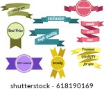 bright colored set of labels ... | Shutterstock . vector #618190169