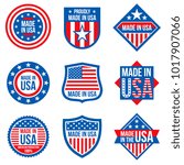 made in the usa vector labels.... | Shutterstock .eps vector #1017907066