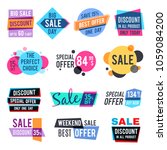 fashion design pricing tags and ... | Shutterstock . vector #1059084200