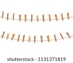wooden clips  clothespin on... | Shutterstock .eps vector #1131371819