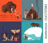 stone age concepts. prehistoric ... | Shutterstock .eps vector #1161737083