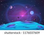 space and planet background.... | Shutterstock .eps vector #1176037609