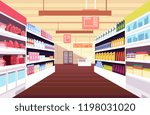 grocery supermarket interior... | Shutterstock .eps vector #1198031020