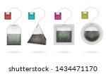 tea bags with black and green... | Shutterstock . vector #1434471170