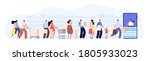customers people queue. client... | Shutterstock .eps vector #1805933023