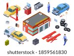 car service isometric concept.... | Shutterstock . vector #1859561830