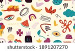 modern decorative pattern. cute ... | Shutterstock .eps vector #1891207270