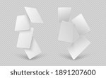 falling paper cards. white... | Shutterstock .eps vector #1891207600