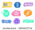 grunge discount sale badges.... | Shutterstock .eps vector #1896653716