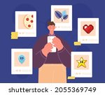 blockchain nft marketplace.... | Shutterstock .eps vector #2055369749