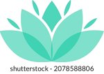 green lotus shape. water lily... | Shutterstock .eps vector #2078588806