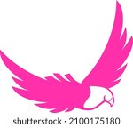 flying bird emblem. pink... | Shutterstock .eps vector #2100175180
