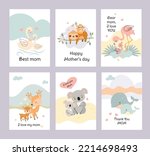 Cute Animal Mother Day Cards....