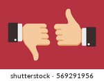 thumbs up and down  like... | Shutterstock .eps vector #569291956