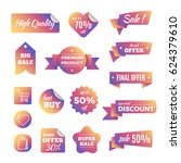 discount shopping banners and... | Shutterstock .eps vector #624379610