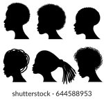afro american young woman face... | Shutterstock .eps vector #644588953