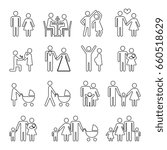 family thin line icons set in... | Shutterstock . vector #660518629